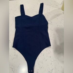Abercrombie & Fitch - Sweetheart Wide Strap Bodysuit - Dress Blue - Size: M